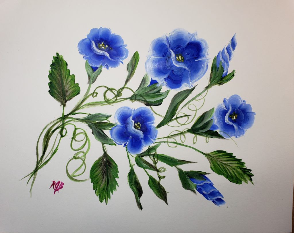PAPER FLOWER, MORNING GLORY, BLUE, 80430B - Studio About Int.